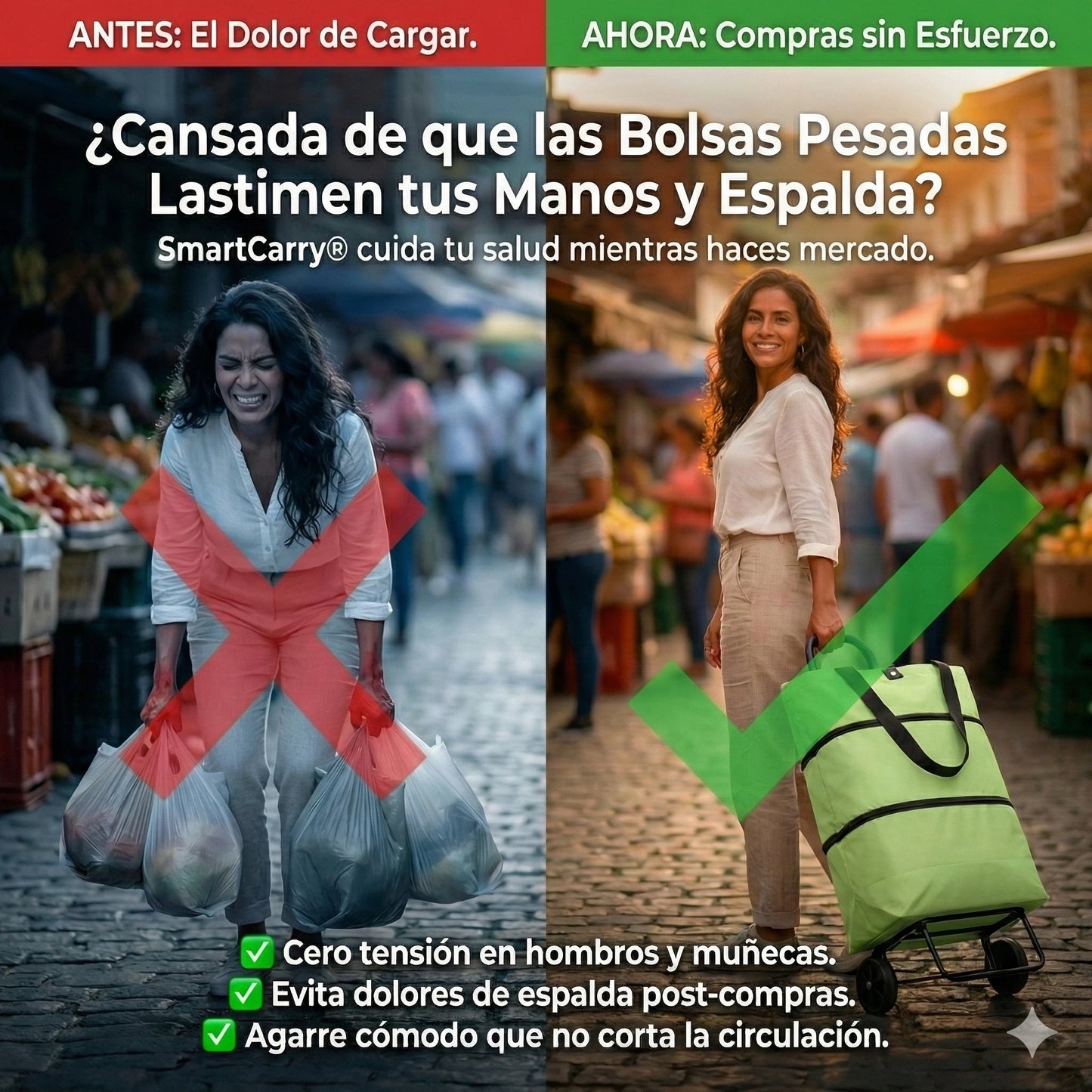 Bolsa De Mercado Plegable